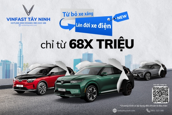 Chương Trình Thu Cũ Đổi Mới Tại VinFast Tây Ninh: Cơ Hội Đổi Xe Cũ Lấy Xe Mới Vô Cùng Hấp Dẫn