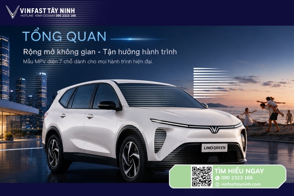 Không gian nội thất cực kỳ rộng rãi của VinFast Limo Green