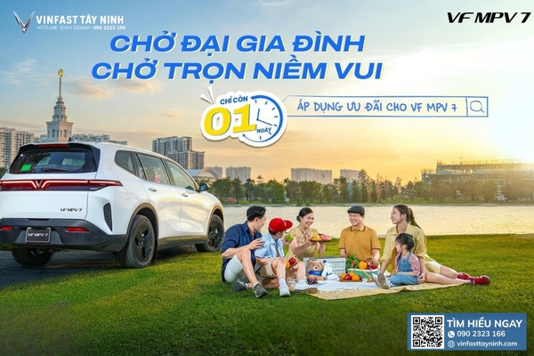 MPV 7 – Giải pháp xe điện tiện nghi cho gia đình đông thành viên