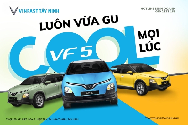 Mua Xe VF 5 Tại VinFast Tây Ninh & VinFast Trảng Bàng – Gọn Nhẹ Từng Phố, Chất Từng Phút Giây