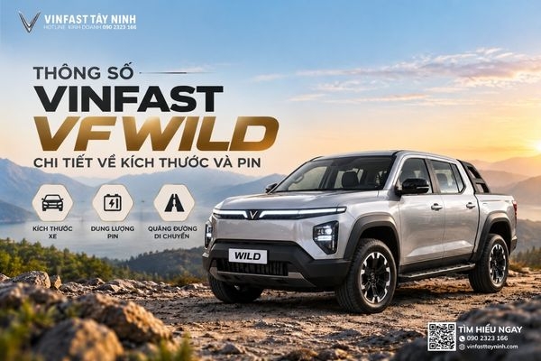 Thông số VinFast VF Wild chi tiết về kích thước và pin