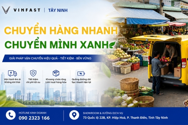 VinFast EC Van Tây Ninh Dòng Xe Điện Chở Hàng Cho Kinh Doanh 