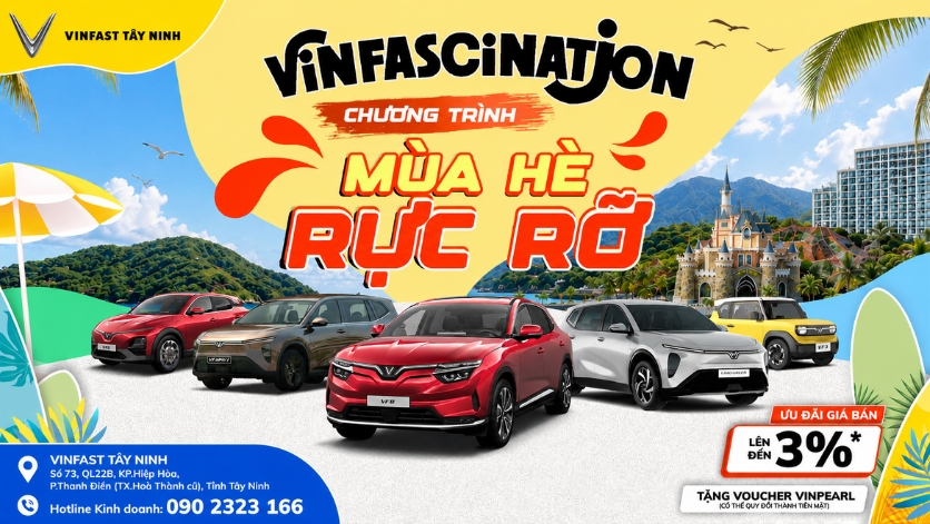 VinFast Tây Ninh: Chương Trình Mùa Hè Rực Rỡ 2026, Báo Giá Lăn Bánh Và Ưu Đãi Các Dòng Xe Điện Mới Nh