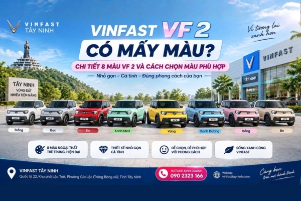 VinFast VF 2 Có Mấy Màu? Chi Tiết 8 Màu VF 2 Và Cách Chọn Màu Phù Hợp